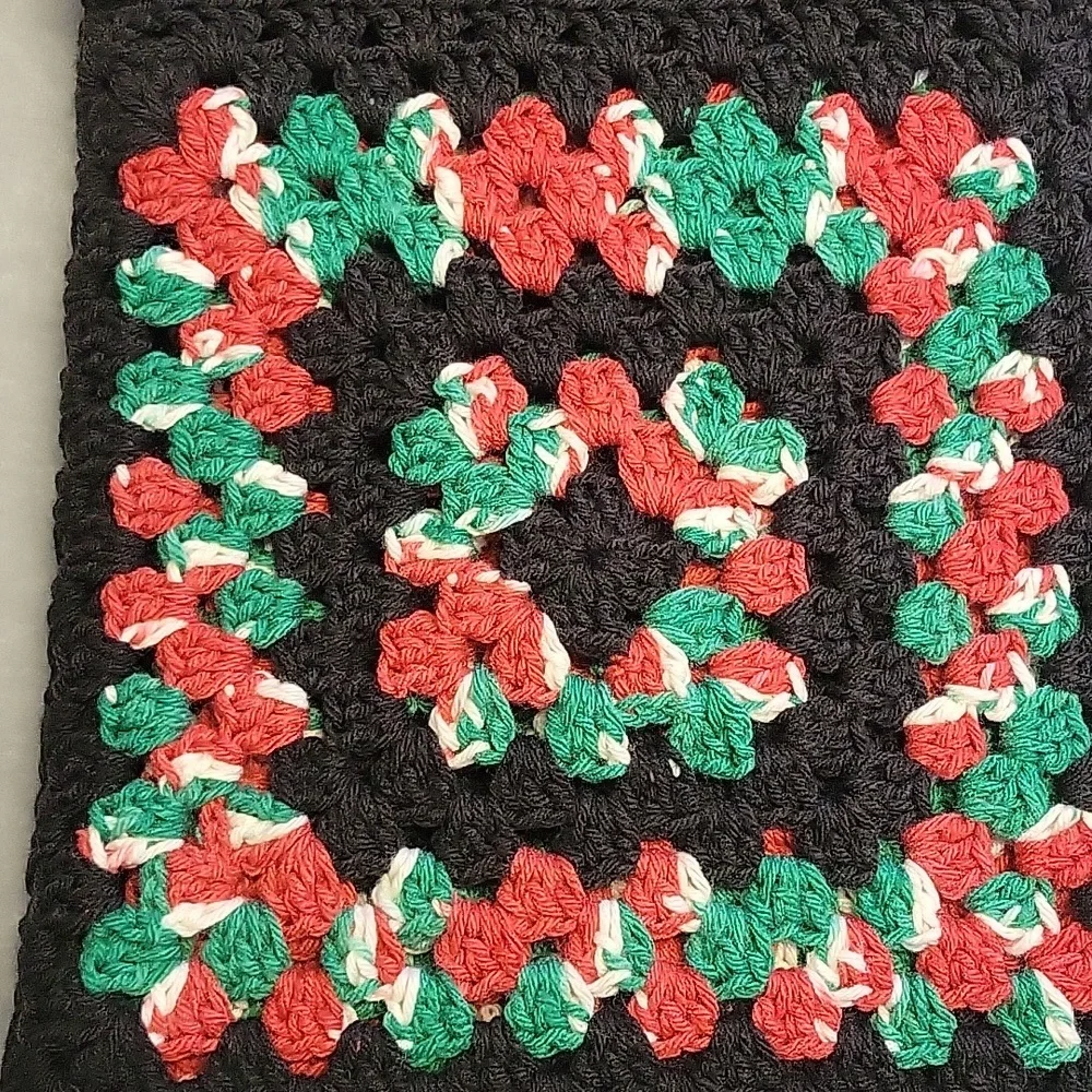 Granny Square Crochet Blanket, 65